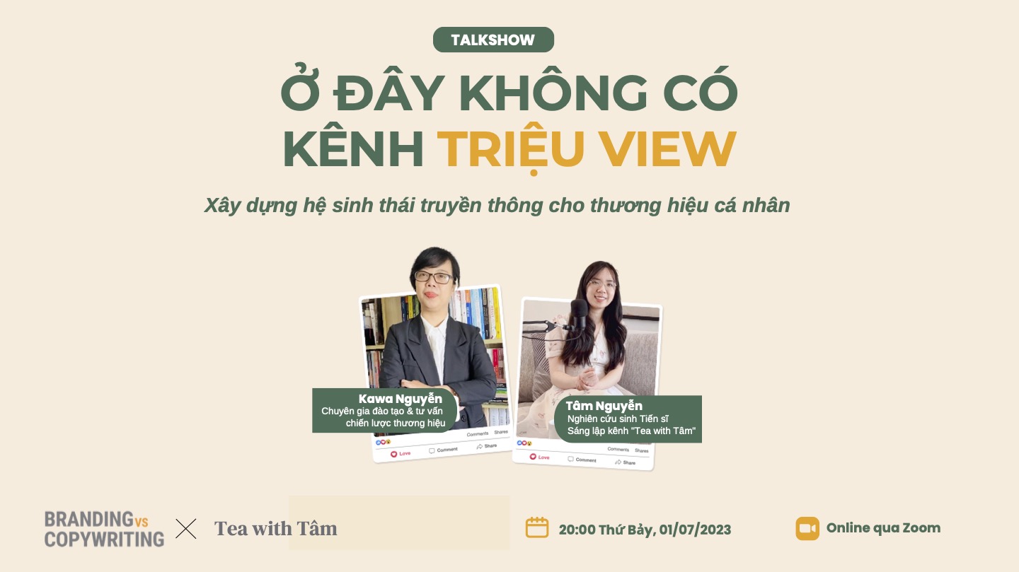 “Bất kỳ ai, dù là thành công hay chưa đều nên nghĩ tới việc xây dựng thương hiệu cá nhân”